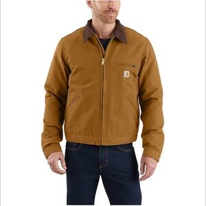 🔥🔥Carhartt Detroit Duck Jacket Men Sz XL Blanket Lined Corduroy Canvas (NWT) 🔥🔥
